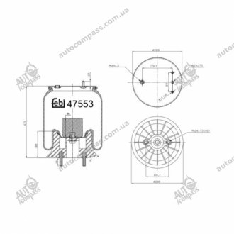 Баллон пневматической рессоры Febi 47553 (фото 1)