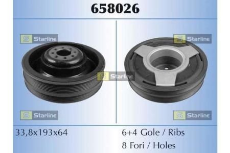 Ременный шкив, коленчатый вал STARLINE RS 658026 (фото 1)