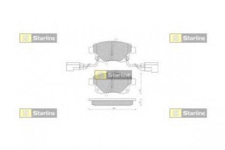 Комплект тормозных колодок STARLINE BDS850P (фото 1)