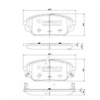Гальмівні колодки NIPPARTS N3600551 (фото 1)
