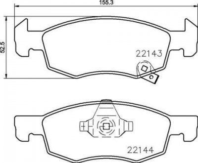 Комплект тормозных колодок BREMBO P59084 (фото 1)