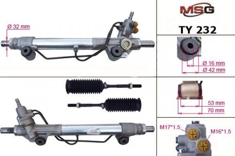 Рульова рейка з ГПК нова TOYOTA 4RUNNER 09-13,TOYOTA LAND CRUIISER J15 09-13,LEXUS GX 460 09- MSG TY 232 (фото 1)