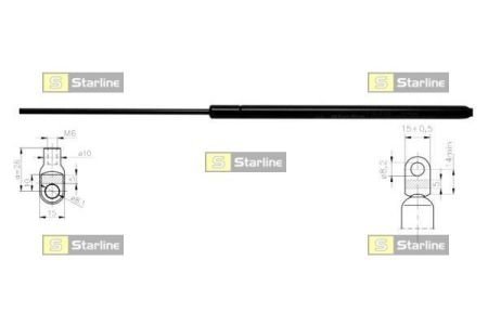 Амортизатор капота БМВ 5 (е34) STARLINE 14.14.805 (фото 1)