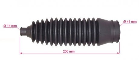Пильовик рульової рейки MITSUBISHI LANCER 00-09 MSG MT206DUSTER (фото 1)