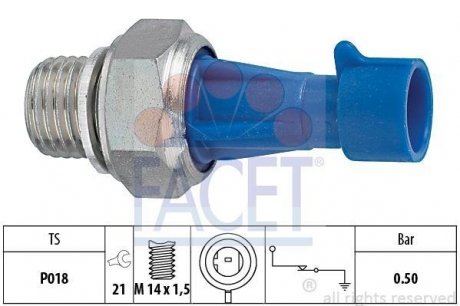 Датчик тиску оливи Jumper/Boxer 3.0 Hdi 06- FACET 7.0143 (фото 1)