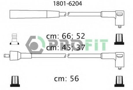 Високовольтні кабелі PROFIT 1801-6204 (фото 1)