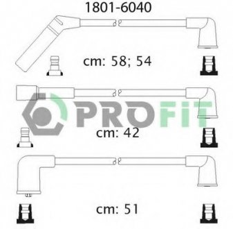 Комплект кабелів високовольтних PROFIT 1801-6040 (фото 1)