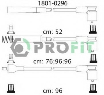 Високовольтні кабелі PROFIT 1801-0296 (фото 1)