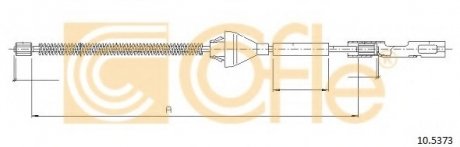 Трос ручного тормоза COFLE 105373 (фото 1)