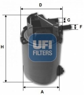Фільтр паливний NISSAN QASHQAI 1.6 DCI 07-14 (вир-во) UFI 24.061.01 (фото 1)