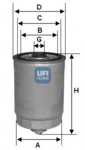 Топливный фильтр UFI 24.350.00 (фото 1)