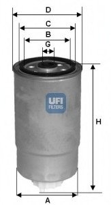 Фільтр паливний UFI 24.384.00 (фото 1)