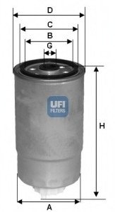 Топливный фильтр UFI 24.384.00 (фото 1)