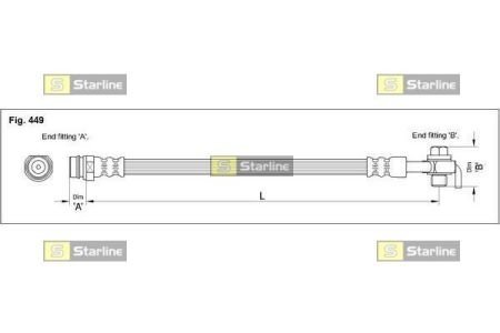 Тормозной шланг STARLINE HA ST.1230 (фото 1)