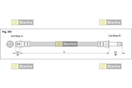 Тормозной шланг STARLINE HA ST.1200 (фото 1)