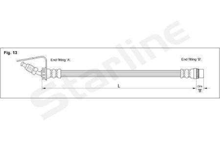 Гальмівний шланг STARLINE HA DA.1257 (фото 1)