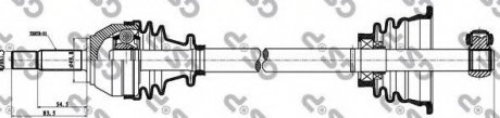 Приводной вал GSP 250001 (фото 1)