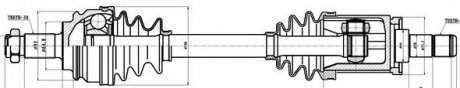 Приводной вал БМВ х5 (е53) передний левый GSP 205029 (фото 1)