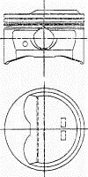 Поршень в комплекті на 1 циліндр, STD NURAL 87-849200-00 (фото 1)