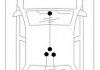 Трос ручного гальма зад. Л/П (1730/1208mm) (коротка база) Renault Master 2010- COFLE 10.6857 (фото 2)