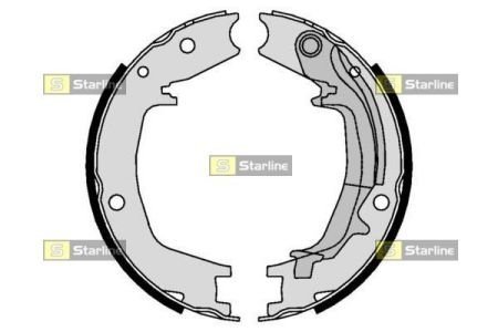 Тормозные колодки барабанные, к-кт. (стояночный тормоз). STARLINE BC 01062 (фото 1)