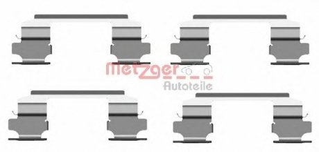 Комплектующие, колодки дискового тормоза METZGER 109-1686 (фото 1)