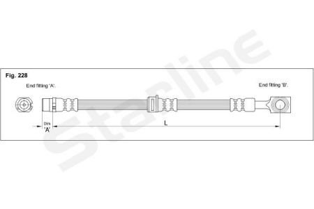 Тормозной шланг STARLINE HA CC.1282 (фото 1)