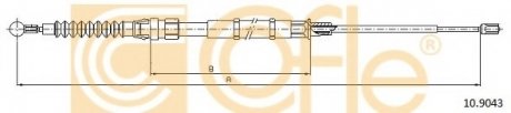 Трос стояночного тормоза COFLE 109043 (фото 1)