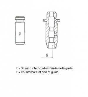 Направляющая клапана EX NISSAN 1,3-2,0 5,5x9,51x40 Metelli 01-2512 (фото 1)