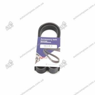 Ремінь генератора (поліклиновий) HUTCHINSON 963K6