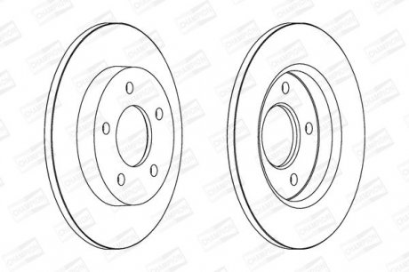 Гальмівний диск Mazda 3, 5 1,4, 1,6, 1,6 CD, 1,6 DI Turbo, 1,6 MZR, 1,6 MZR CD, 1,8, 2,0, 2,0 CD 2003- rear 265X11 Champion 562560CH (фото 1)