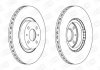 Гальмівний диск передній FIAT BRAVO, DOBLO, FIORINO, IDEA, LINEA, STILO/ ABARTH/ ALFA ROMEO/ LANCIA Champion 561387CH (фото 1)