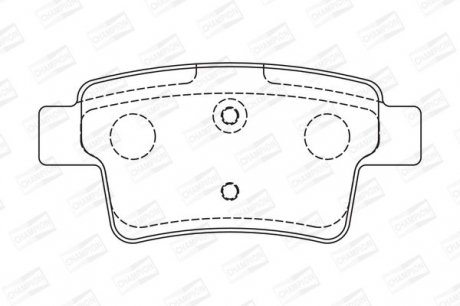 Колодки тормозные дисковые задні CITROEN C4 Grand Picasso I (UA_) 06-13, C4 Picasso I MPV (UD_) 06-15 Champion 573194CH (фото 1)