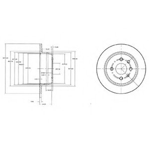 Диск гальмівний OPEL Astra/Vectra "R D=260mm "91-01 Delphi BG2635 (фото 1)