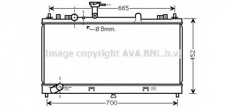 Радиатор охлождения MAZDA 6 2.5 MT 03, 05-09, 07 (AVA) AVA COOLING MZ2224 (фото 1)