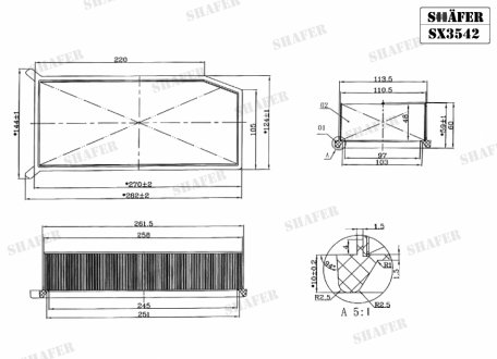 Фильтр воздушный SHAFER SX3542 (фото 1)