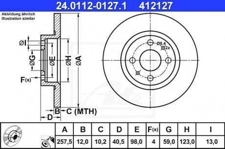 Гальмівний диск ATE 24.0112-0127.1 (фото 1)
