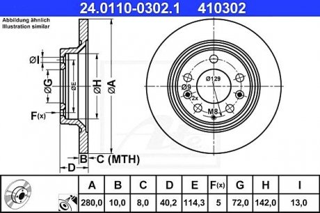 Гальмівний диск ATE 24.0110-0302.1 (фото 1)