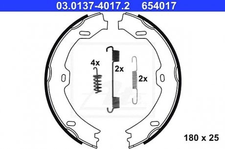 Колодки ручного гальма ATE ="03.0137-4017.2" (фото 1)