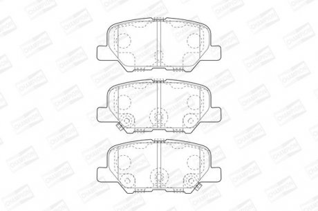 Колодки тормозные дисковые задні CITROEN C4 AIRCROSS 10-|MAZDA 6 Estate (GJ, GL) 12- Champion 573442CH (фото 1)