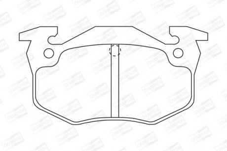 Гальмівні колодки до дисків CITROEN Saxo, Xsara, ZX PEUGEOT 106, 205, 206, 306, 307, 309 RENAULT 11, 19, 5 Super, 9, Clio, Megane Champion 571334CH (фото 1)