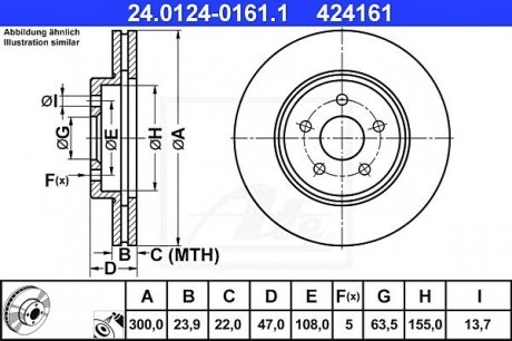 Гальмівний диск ATE 24.0124-0161.1 (фото 1)