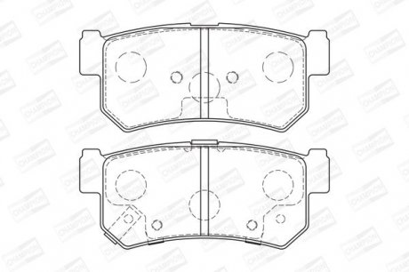 Колодки тормозные дисковые задние SSANGYONG ACTYON I 05-, ACTYON SPORTS I (QJ) 05- Champion 573377CH (фото 1)
