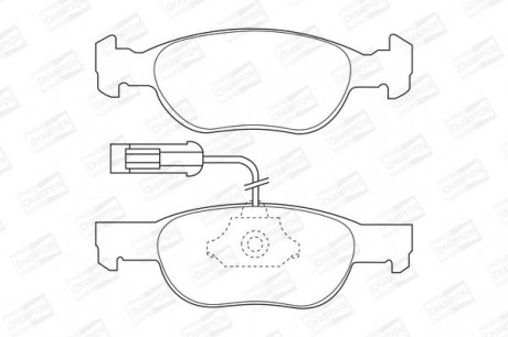 Гальмівні колодки до дисків FIAT Brava, Bravo, Marea, Marea Weekend, Punto, Punto II LANCIA Dedra, Delta Champion 571882CH (фото 1)