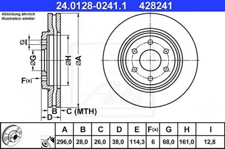 Гальмівний диск ATE 24.0128-0241.1 (фото 1)