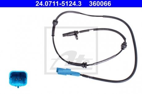 Датчик, частота обертів колеса ATE 24.0711-5124.3