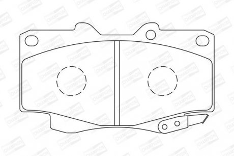 Гальмівні колодки передні Toyota Fortuner / Hilux Champion 572625CH (фото 1)