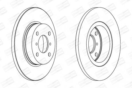 Гальмівний диск OPEL/VAUXHALL Agila 1.0i 16V, 1.2i 16V 00->, SUZUKI Wagon R+ 1.3i 16V 01-> Champion 562124CH