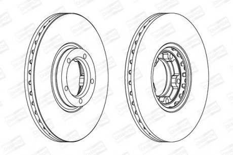 Гальмівний диск передній Ford Transit (1992->) Champion 561625CH (фото 1)