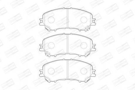 Гальмівні колодки передні Renault Kadjar, Koleos II / Nissan Qashqai, X-Trail Champion 573659CH (фото 1)